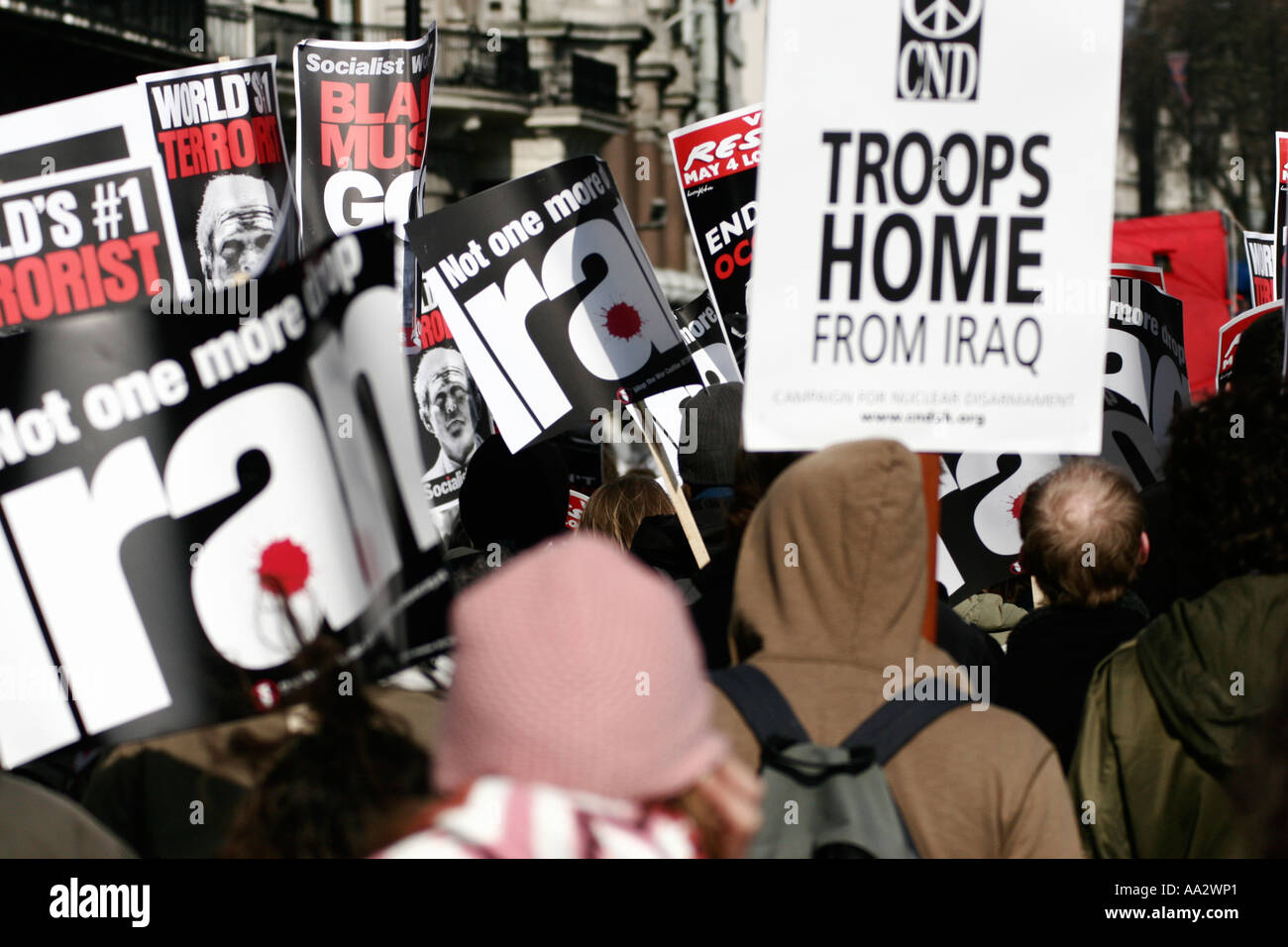 Anti-War rally in London REGNO UNITO Foto Stock