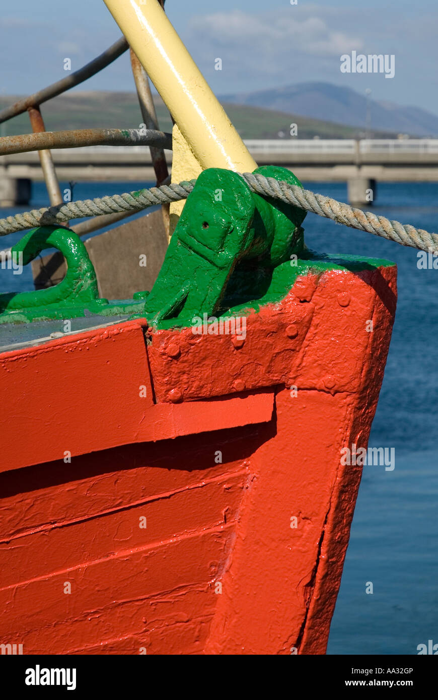 Red Trawler, Portmagee, Co. Kerry, Irlanda Foto Stock