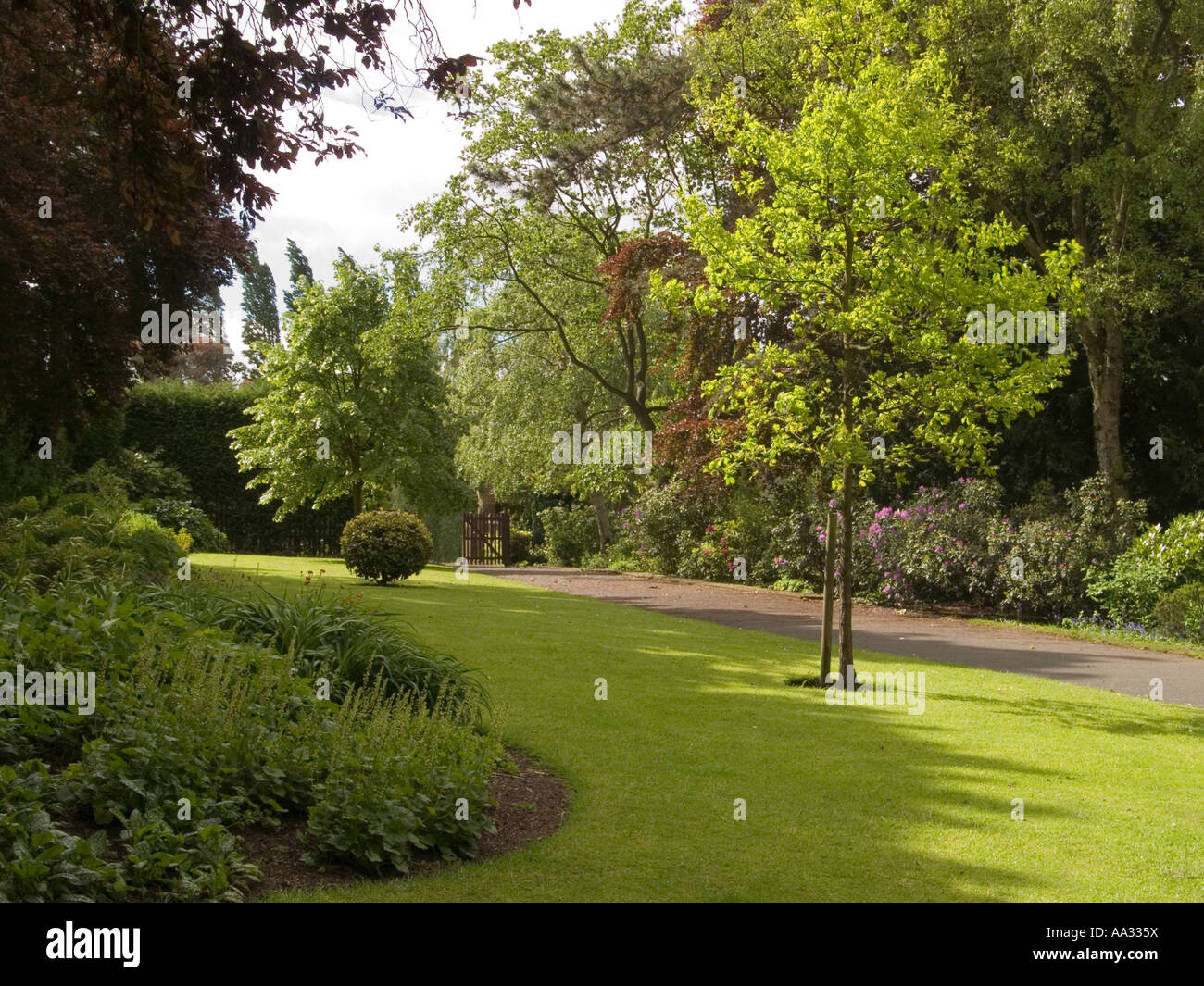 I terreni e giardini paesaggistici di Woodthorpe Grange Park, Nottingham REGNO UNITO Foto Stock