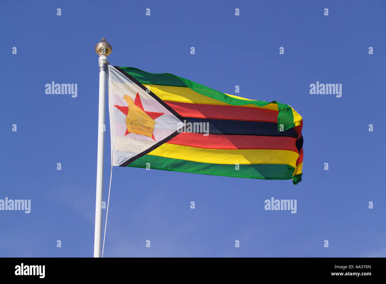 Bandiera dello Zimbabwe Foto Stock