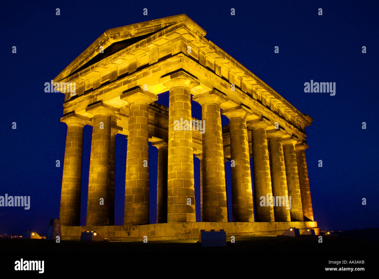 Monumento Penshaw al crepuscolo Foto Stock