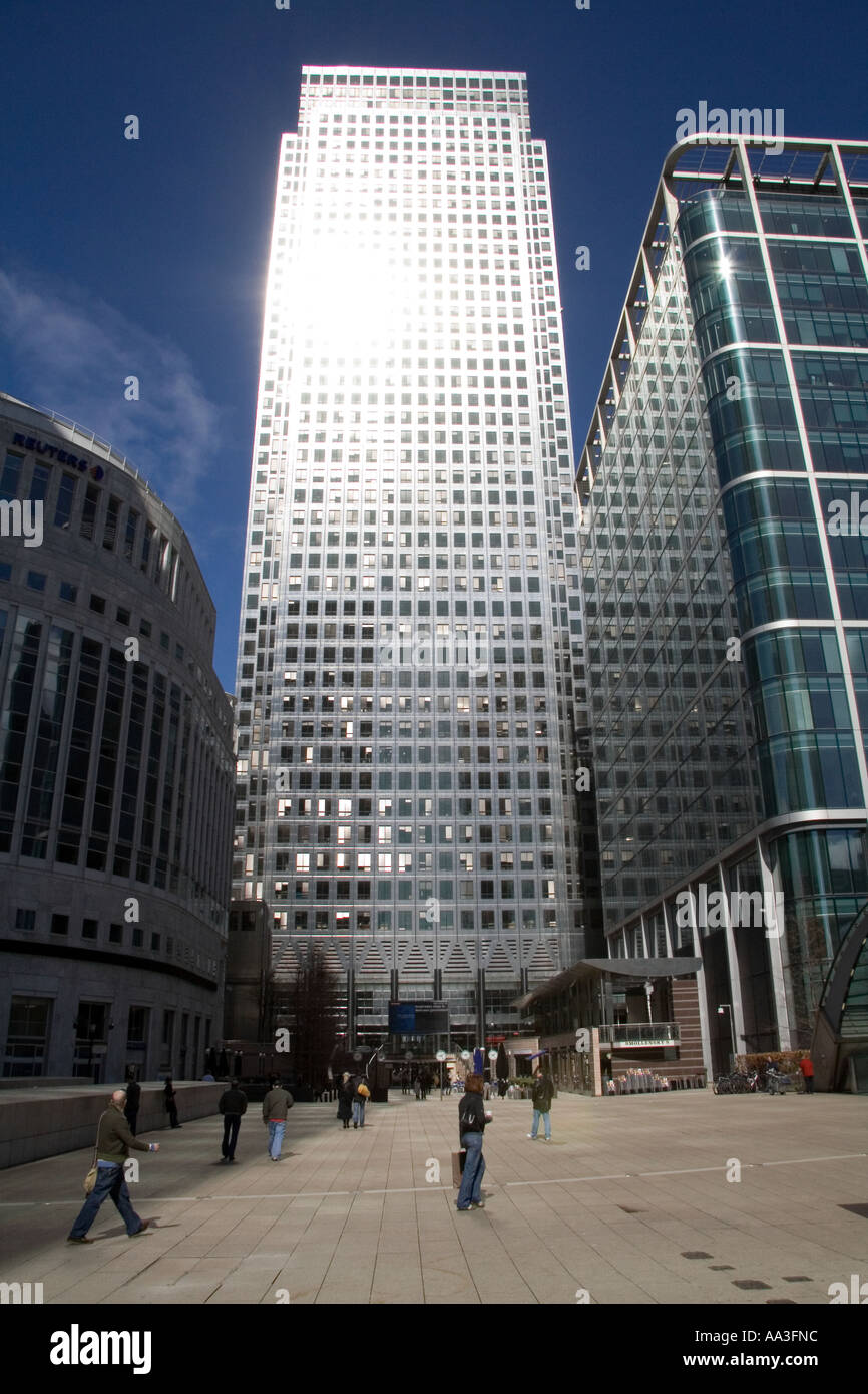 Canary Wharf skyline Foto Stock