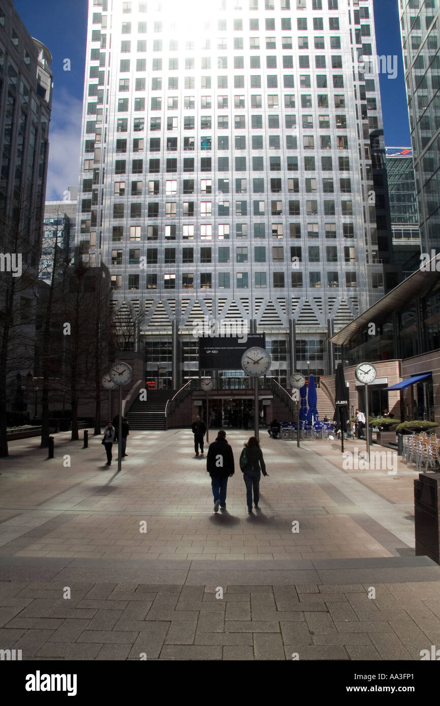 Canary Wharf skyline Foto Stock