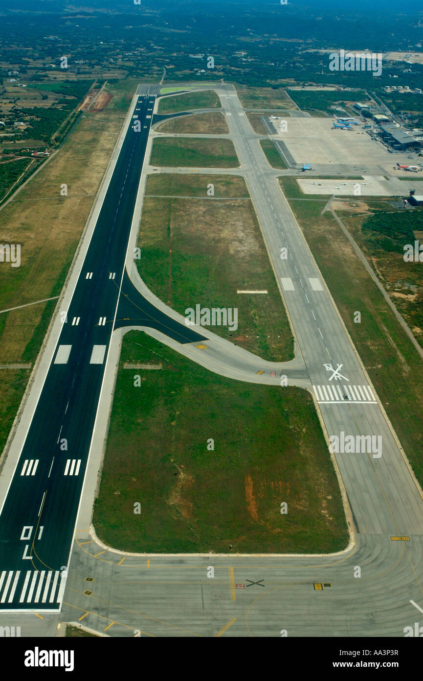 Mahon pista di aeroporto menorca Spagna Foto Stock