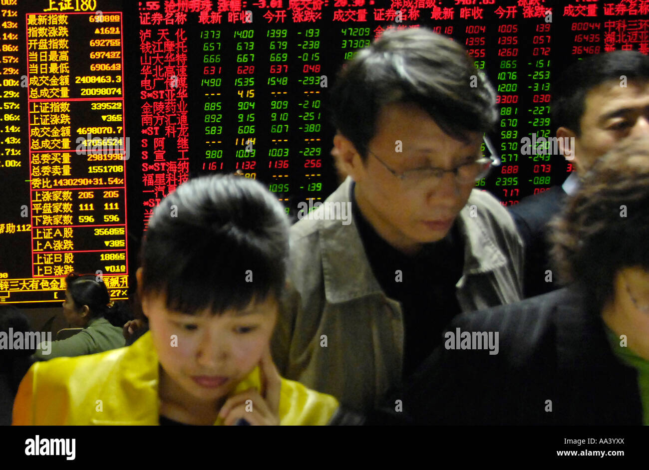 Pechino Stock Exchange Aprile 10 2007 Foto Stock