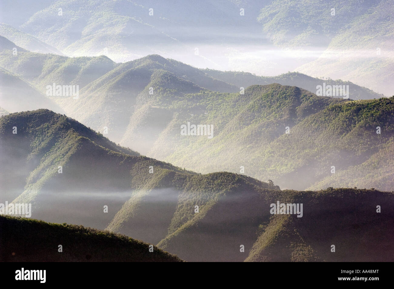 Vista panoramica delle Alpi Foto Stock