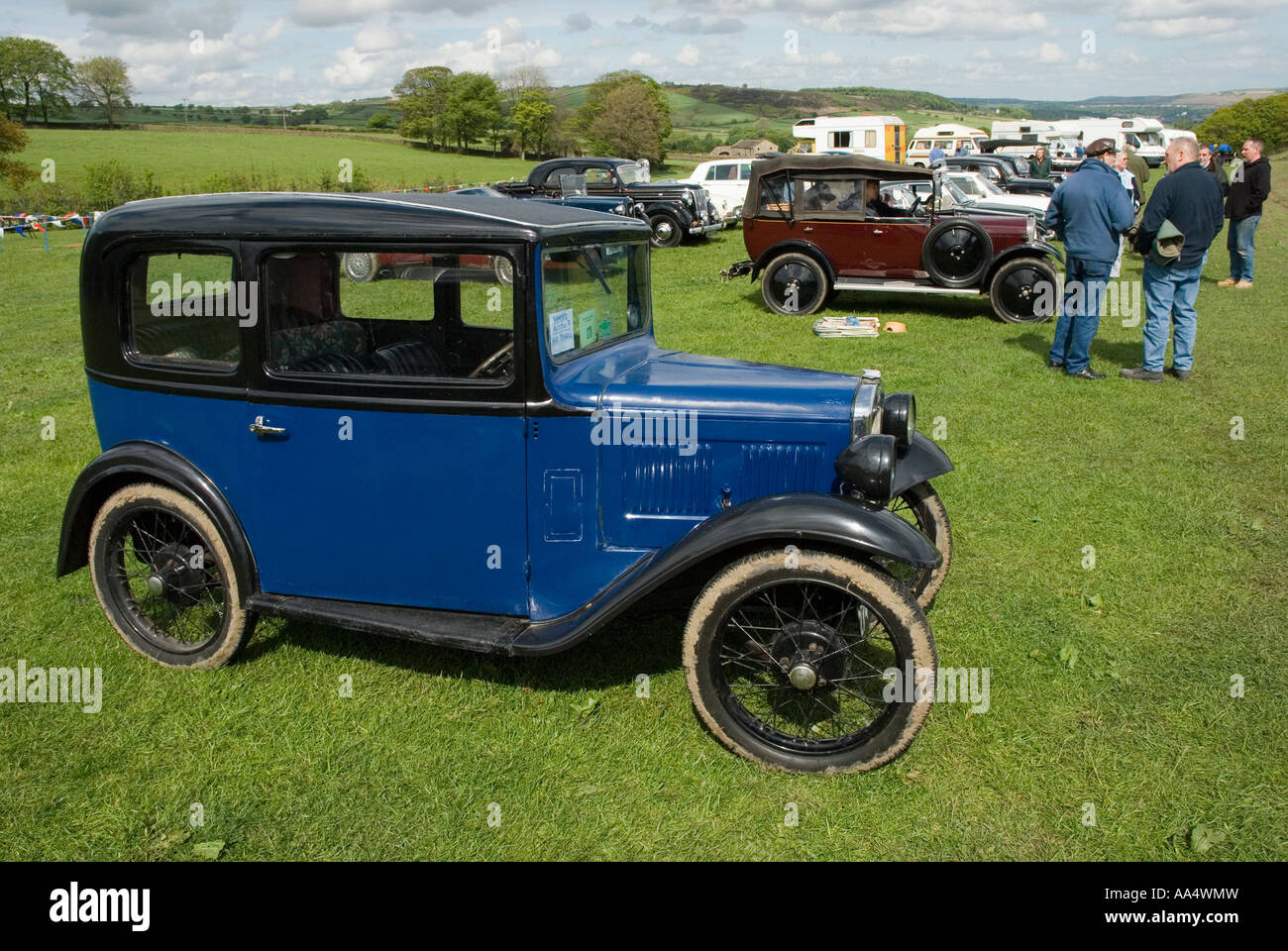 Una Austin 7 auto a un raduno di veicoli vintage Foto Stock