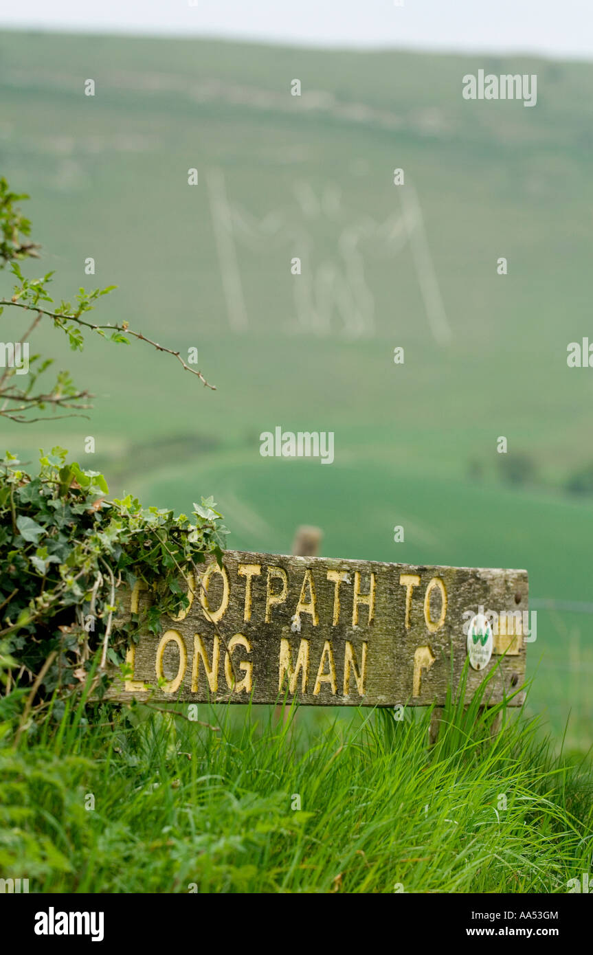 L'uomo lungo di Wilmington East Sussex. Foto da Jim Holden. Foto Stock