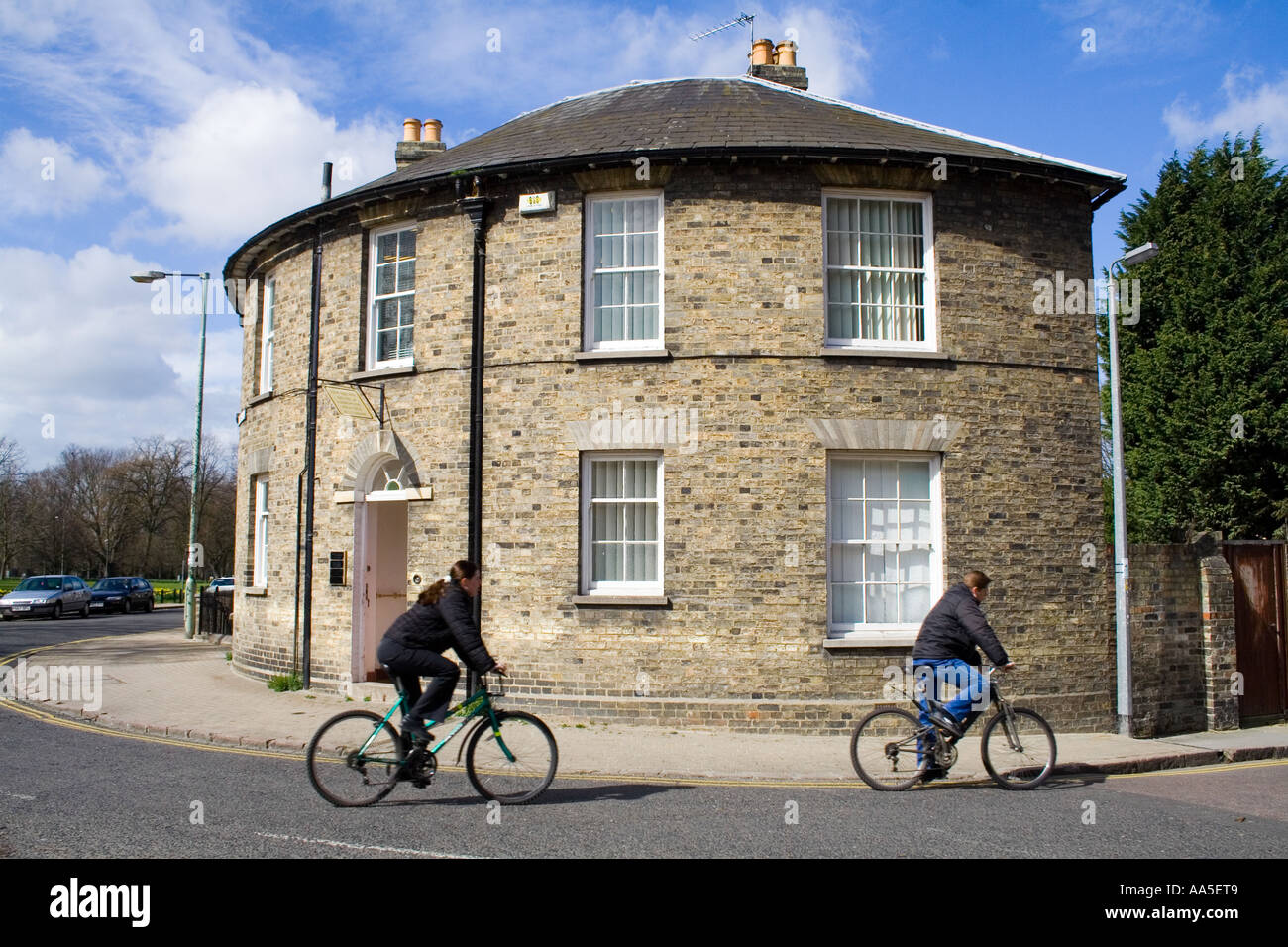 Cambridge CICLISTI & costruzione cilindrica Foto Stock