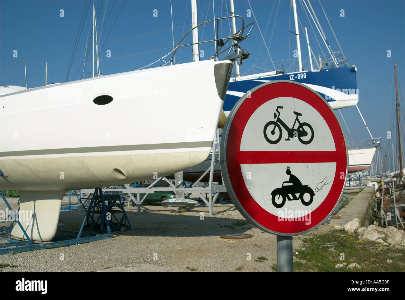 Marine Izola, Slovenia Foto Stock