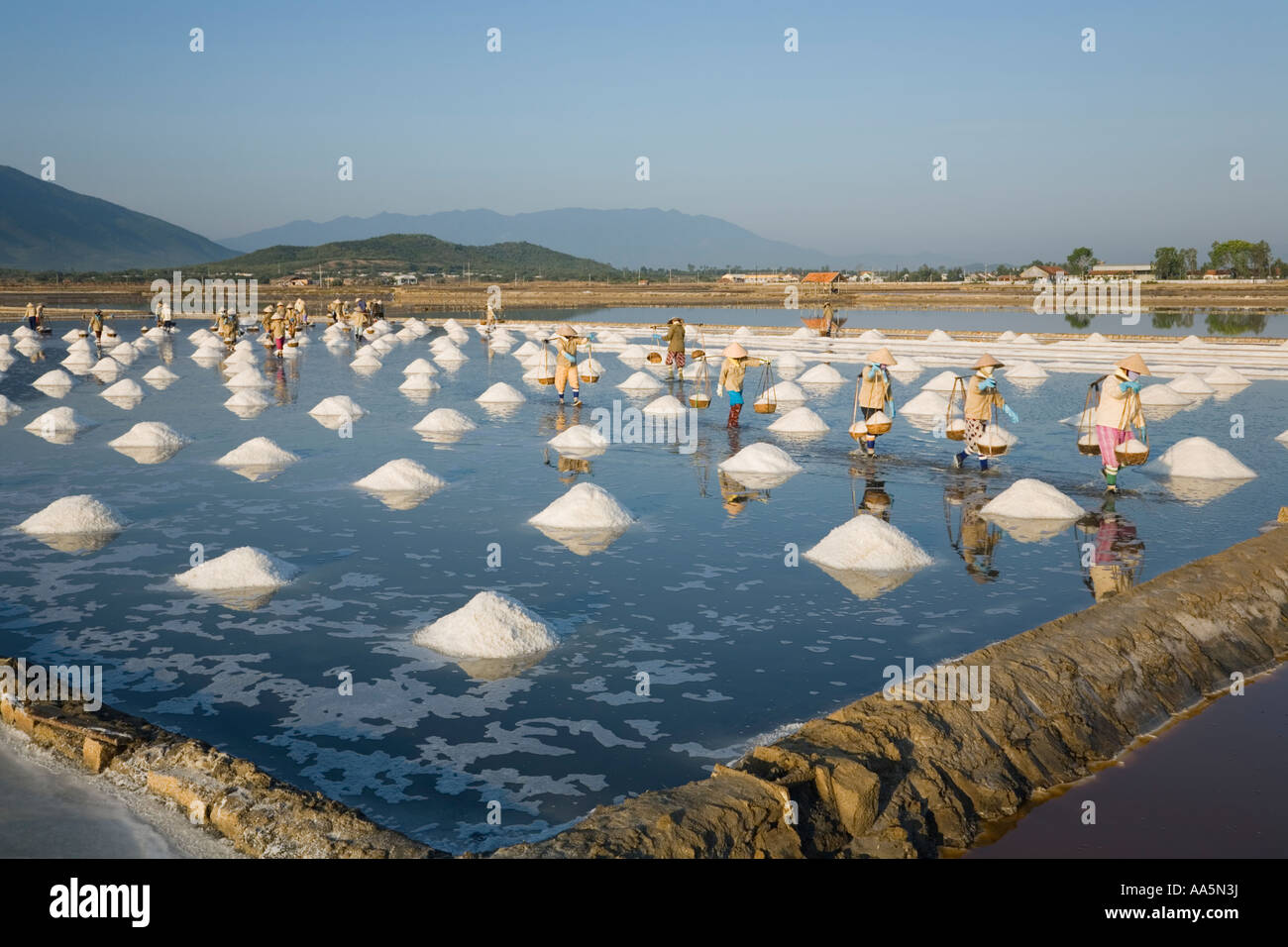 Cam Rahn, Vietnam. Le miniere di sale Foto Stock