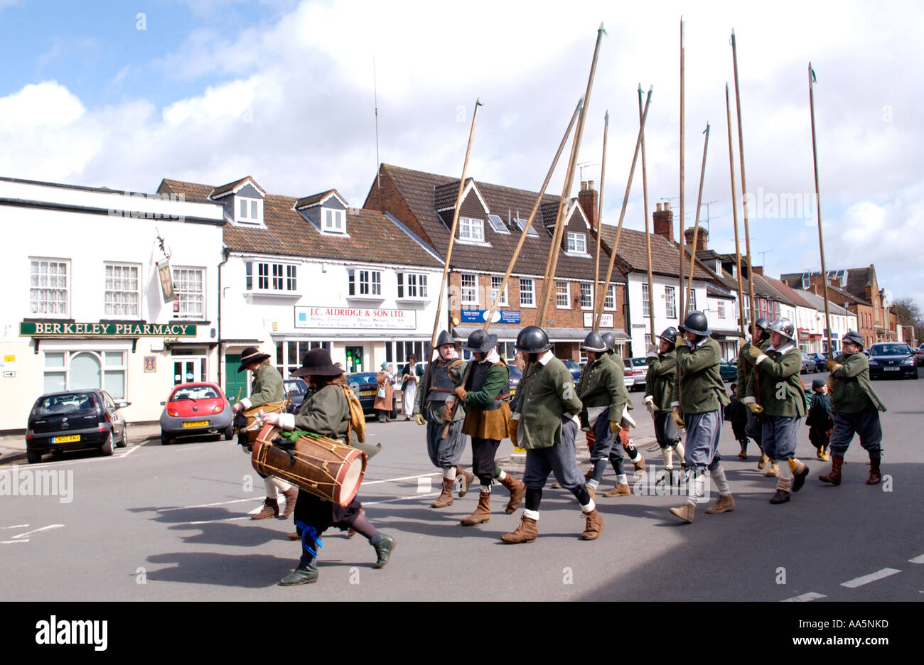 Guerra civile inglese sigillato società nodo raffigurato in Berkeley Gloucestershire England Regno Unito Foto Stock