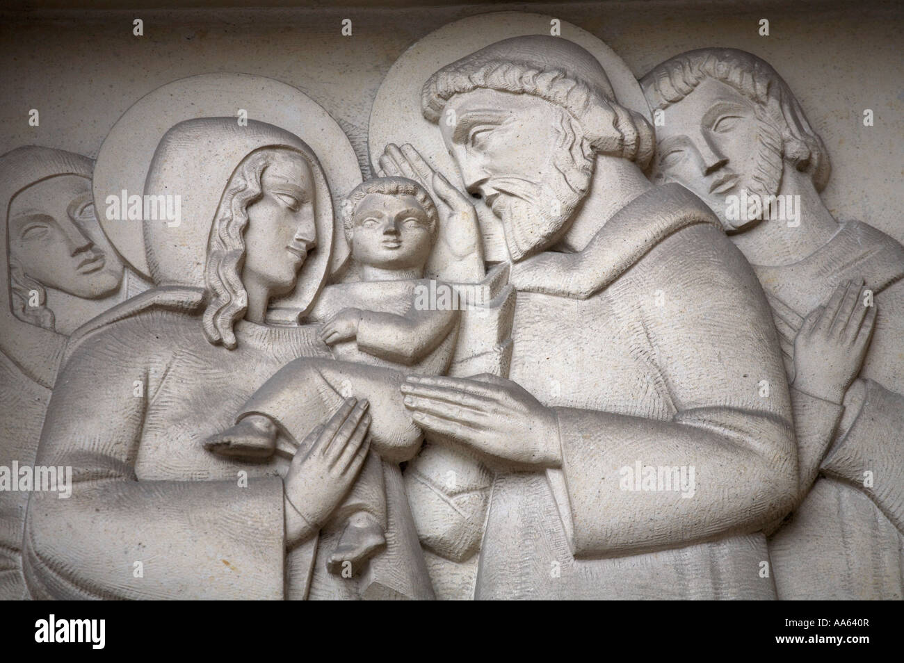 La facciata della Sanctuaire de Sainte Therese Lisieux Normany Francia Foto Stock