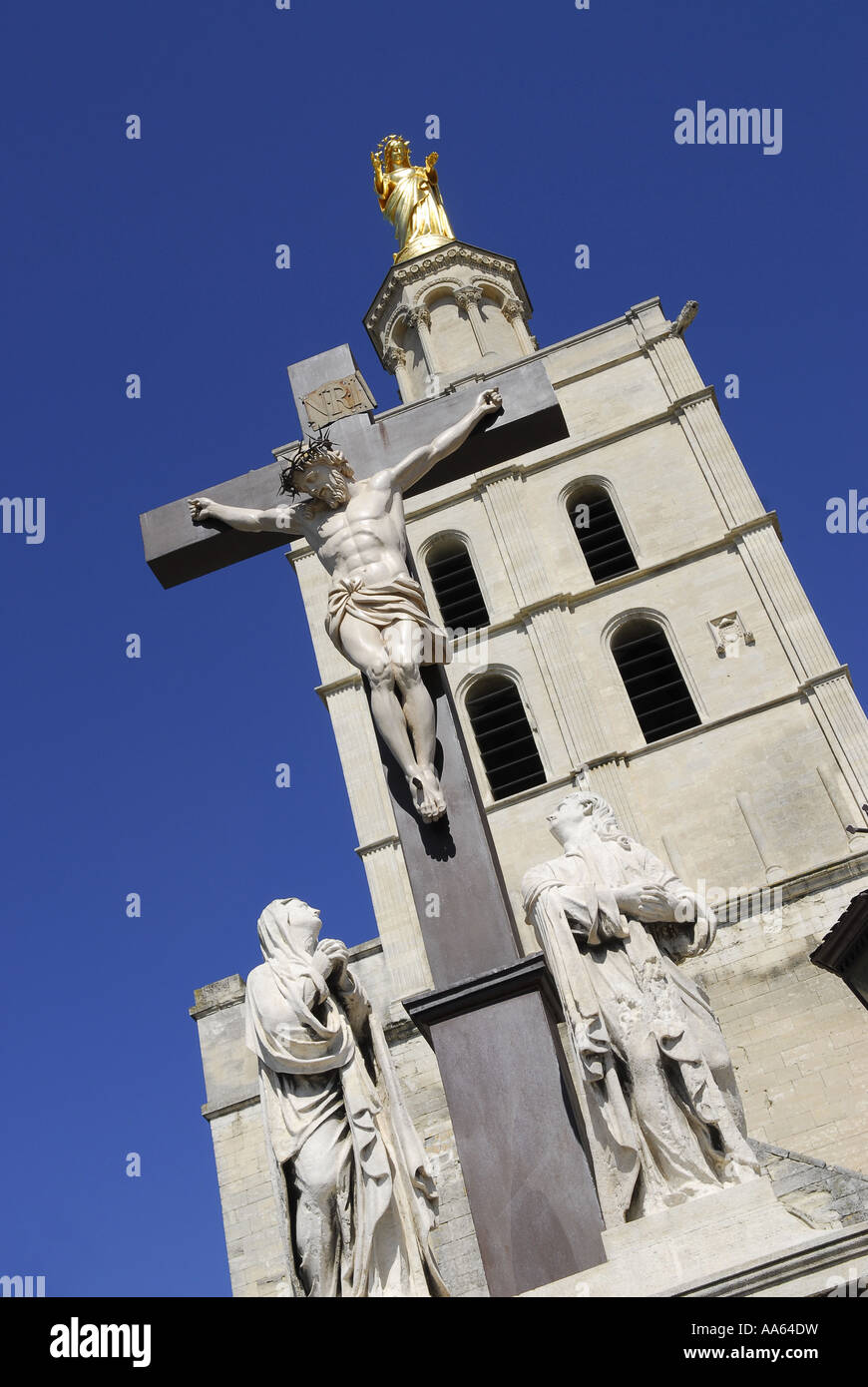 La cattedrale di Notre Dame des Doms cattedrale, avignon, Francia Foto Stock