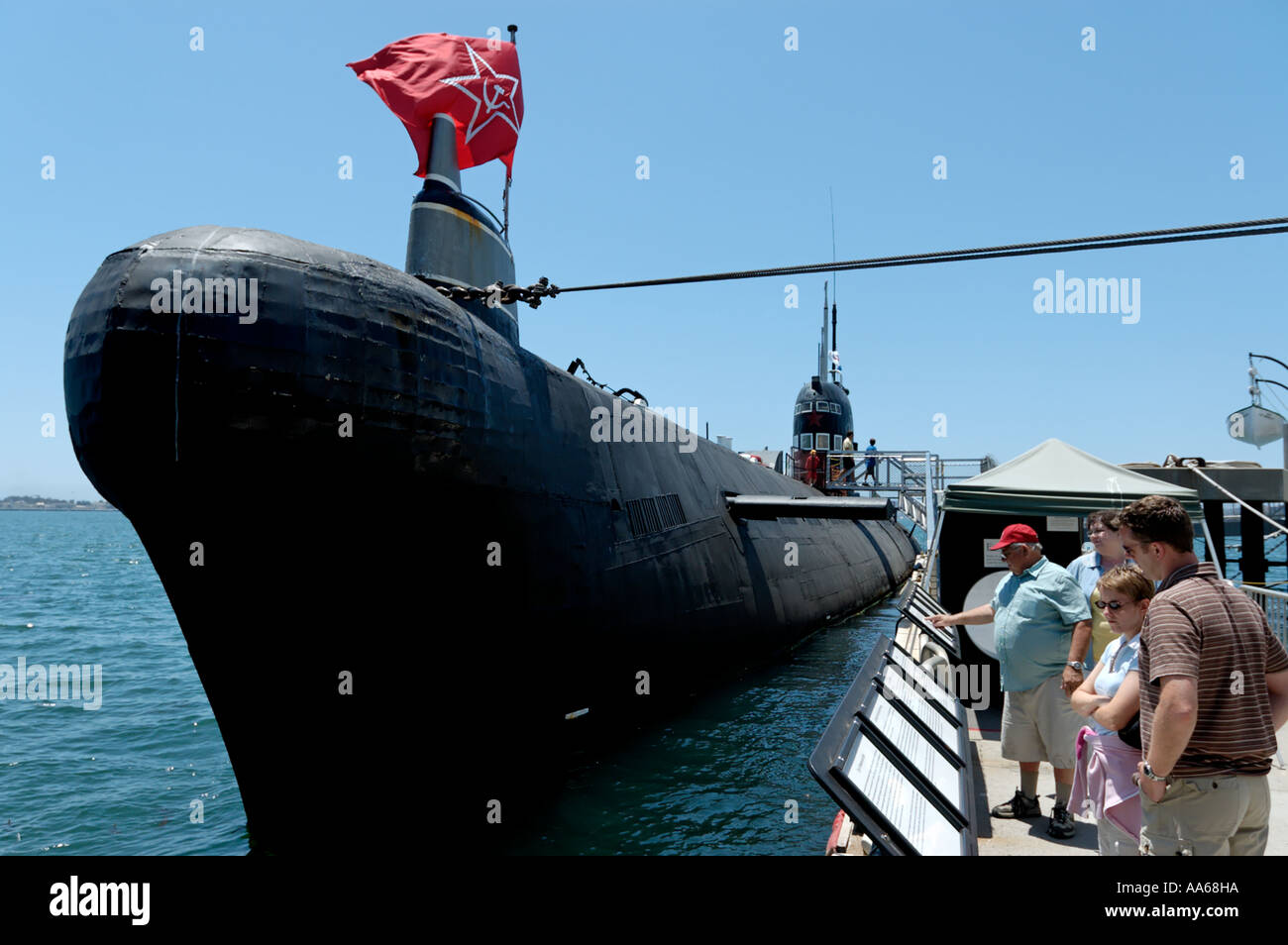 B39 attacco sovietico sommergibile in mostra presso il Museo Marittimo di San Diego California USA Foto Stock