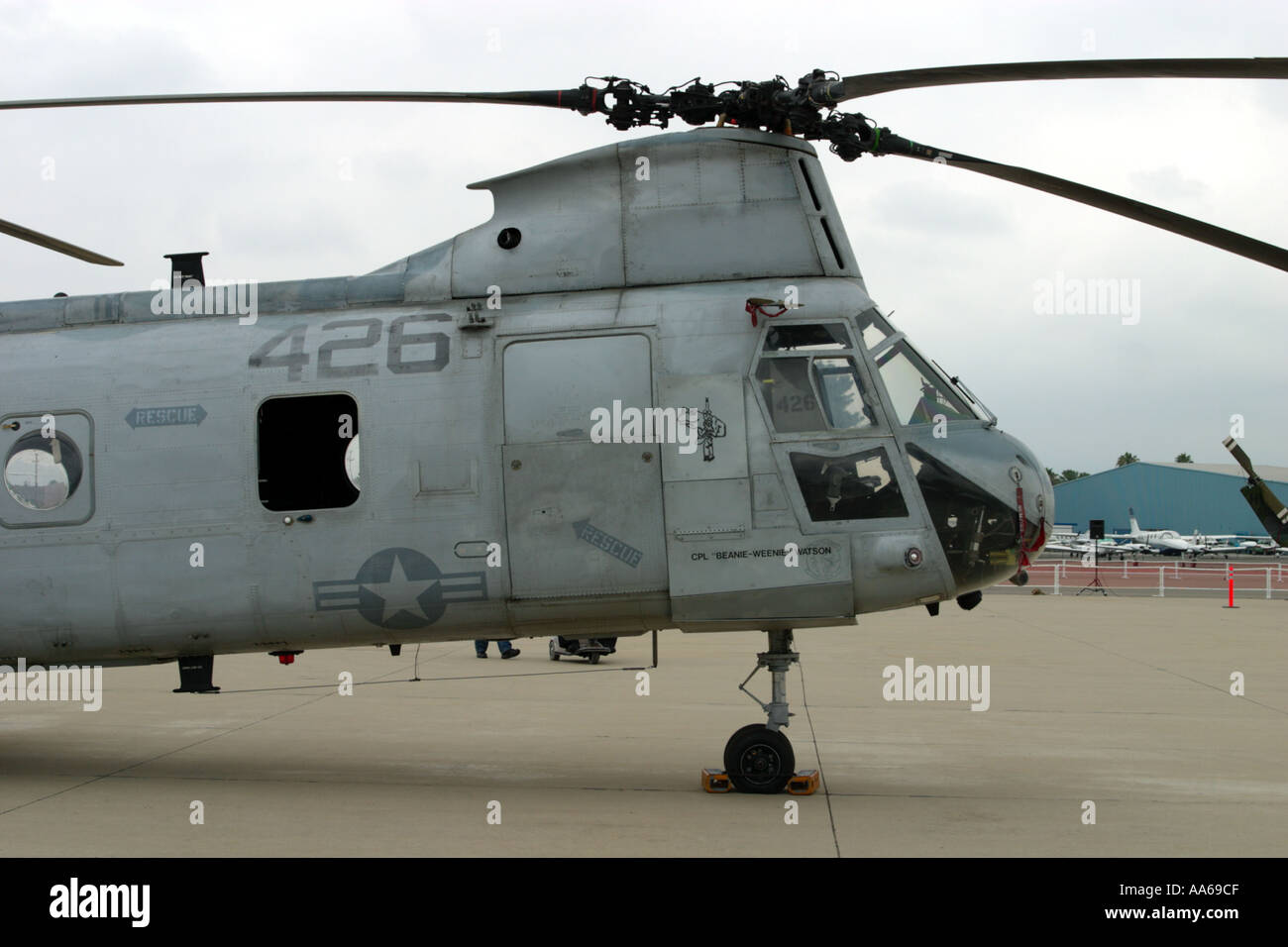 Stati Uniti CH-46 Sea Knight elicottero Foto Stock