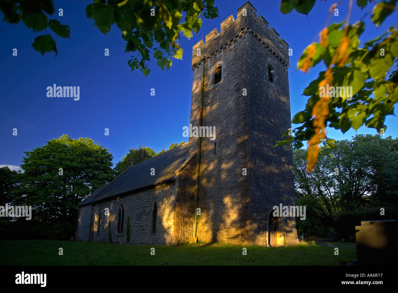 St Illtyd Chiesa Llantrithyd, Vale of Glamorgan, South Wales, Regno Unito Foto Stock