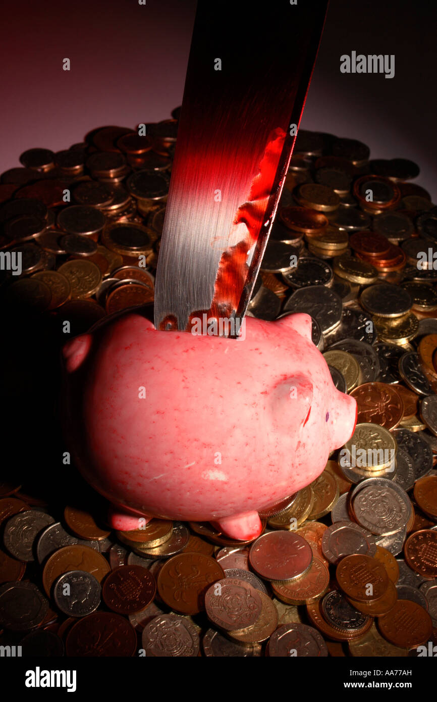 La rapina a mano armata Concept Foto Stock