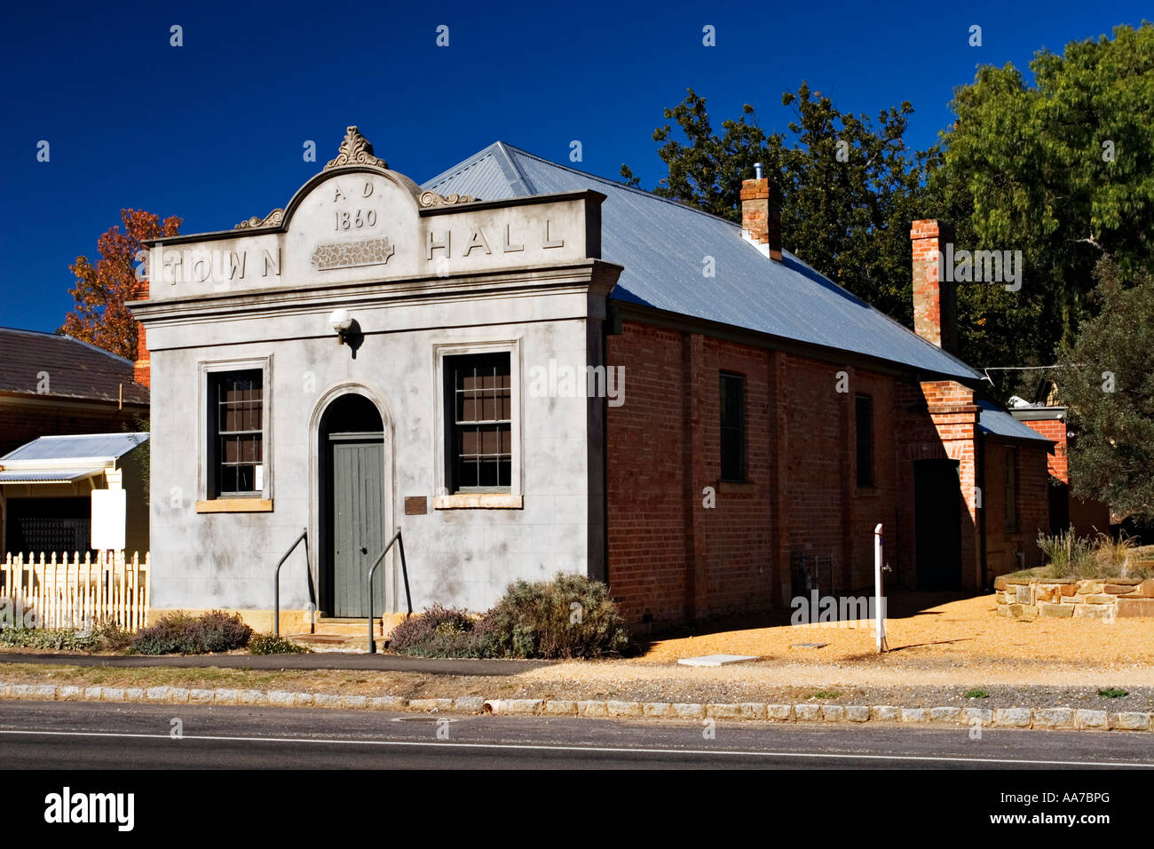 Città australiana / ex circa 1860 Municipio di Chewton in Victoria Australia. Foto Stock
