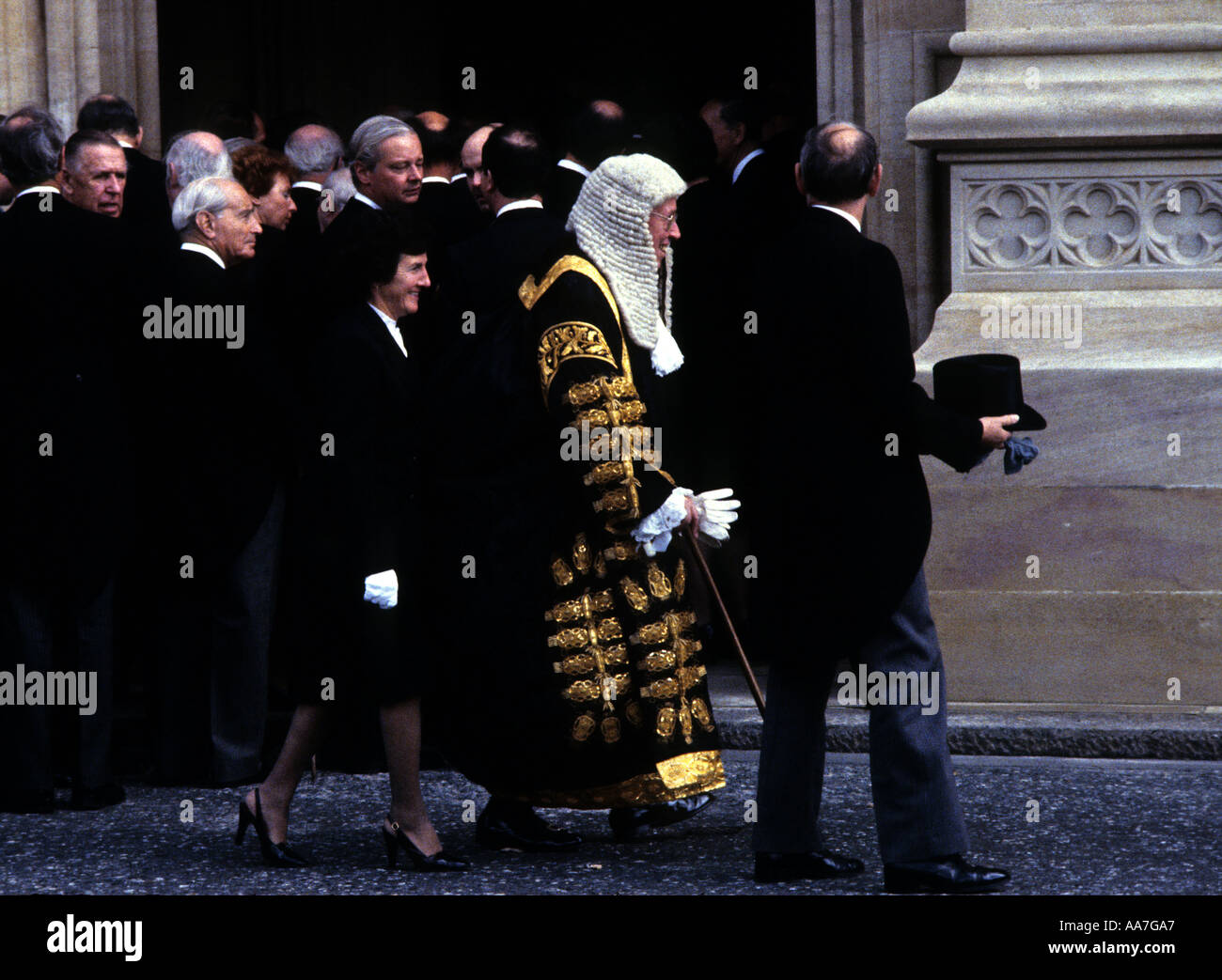 Un giudice IN PROCESSIONE ALLA HOUSE OF LORDS WESTMINSTER LONDON REGNO UNITO Foto Stock