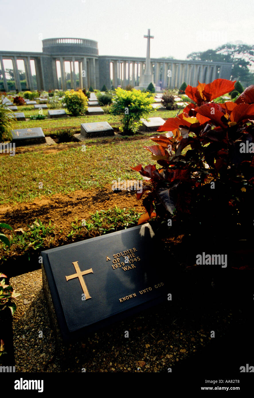 Tauk Kyan II Guerra Mondiale cimitero dei militari britannici morti nei pressi di Yangon Myanmar Foto Stock