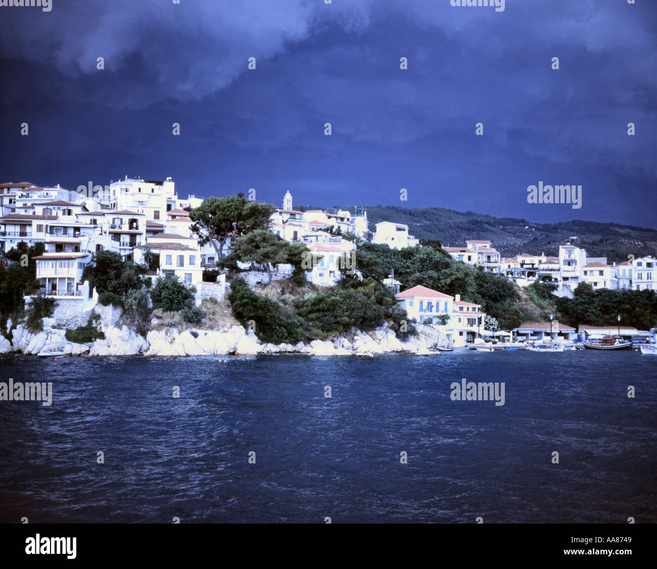 Skiathos Sporadi isola greca del Mar Egeo Grecia UE Unione europea CEE Europa Foto Stock