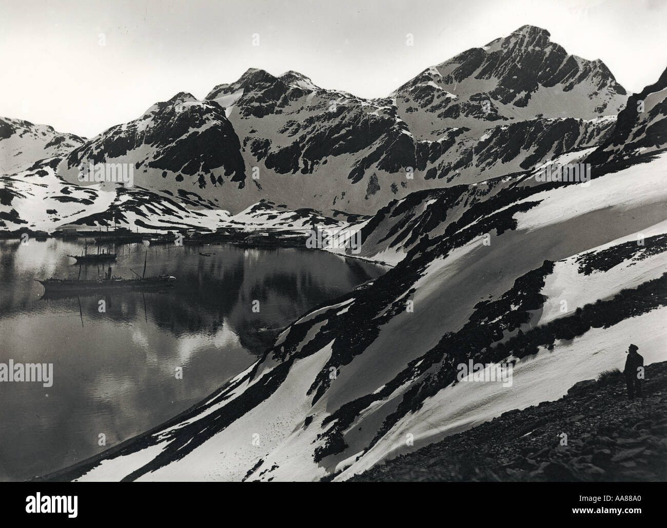 Il re Edoardo Cove Georgia del Sud Imperial Trans spedizione in Antartide Foto Stock