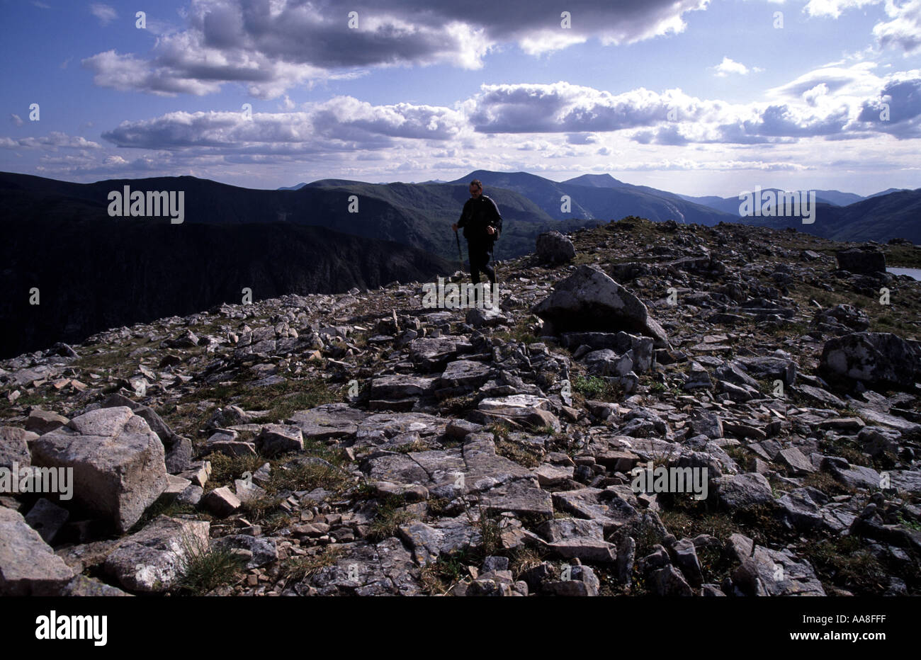 La parte superiore del Beinn Mhic Chasgaig Foto Stock