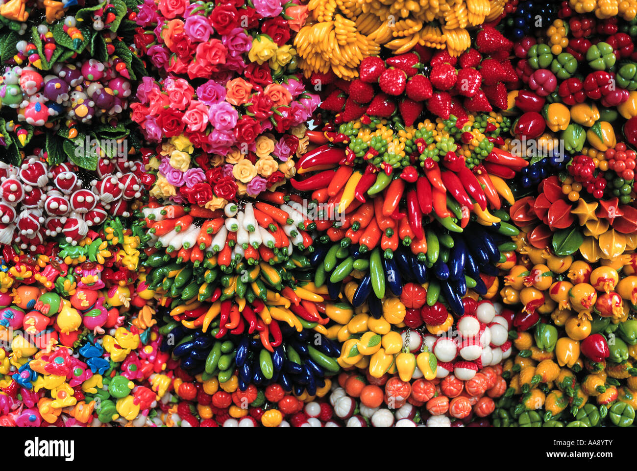 Plastica tasto colorato catene prodotto in Cina Foto Stock