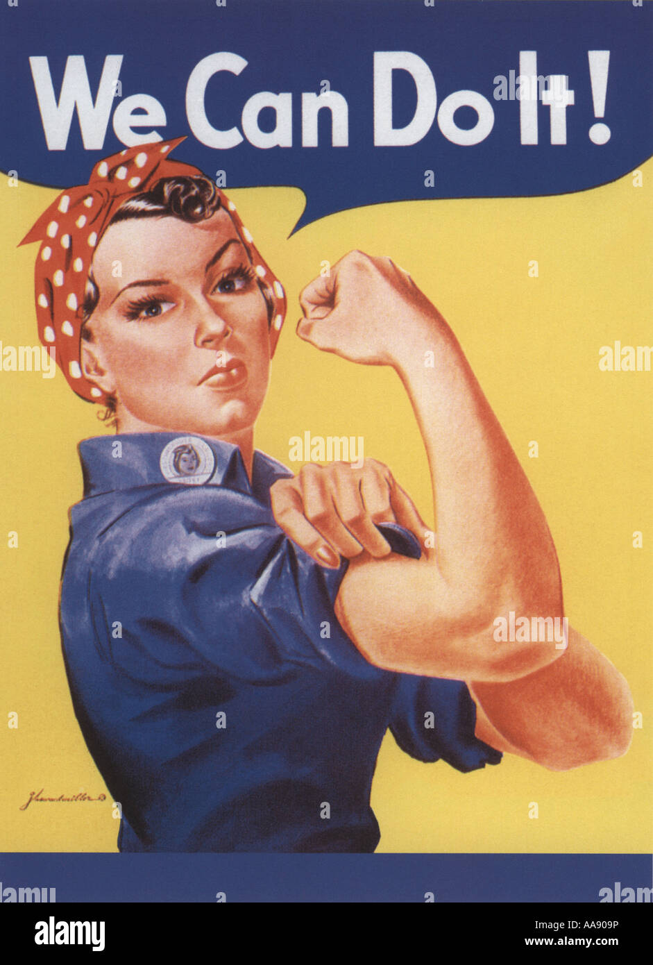 Durante la Seconda guerra mondiale era poster per le donne per aiutare lo sforzo di guerra Foto Stock