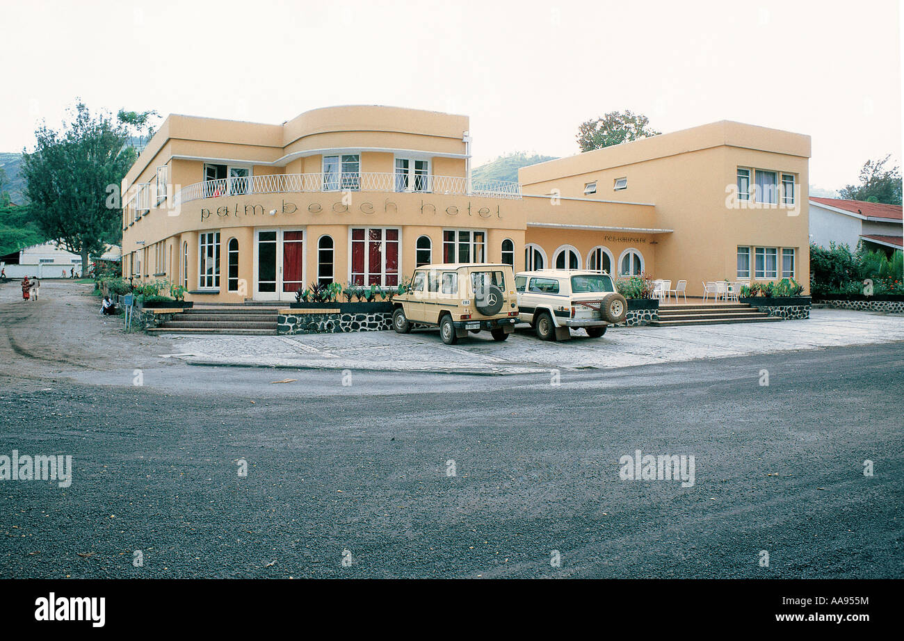 Esterno del Palm Beach Hotel Gisenyi Rwanda Foto Stock