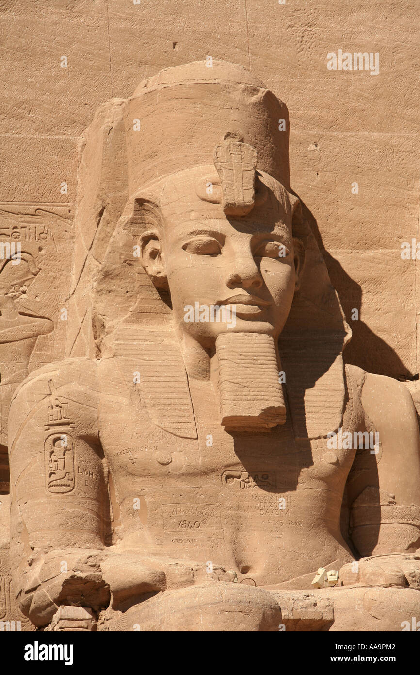 Abu Simbel, due templi, presso il grande e il piccolo tempio di Ramses 11, Egitto Foto Stock