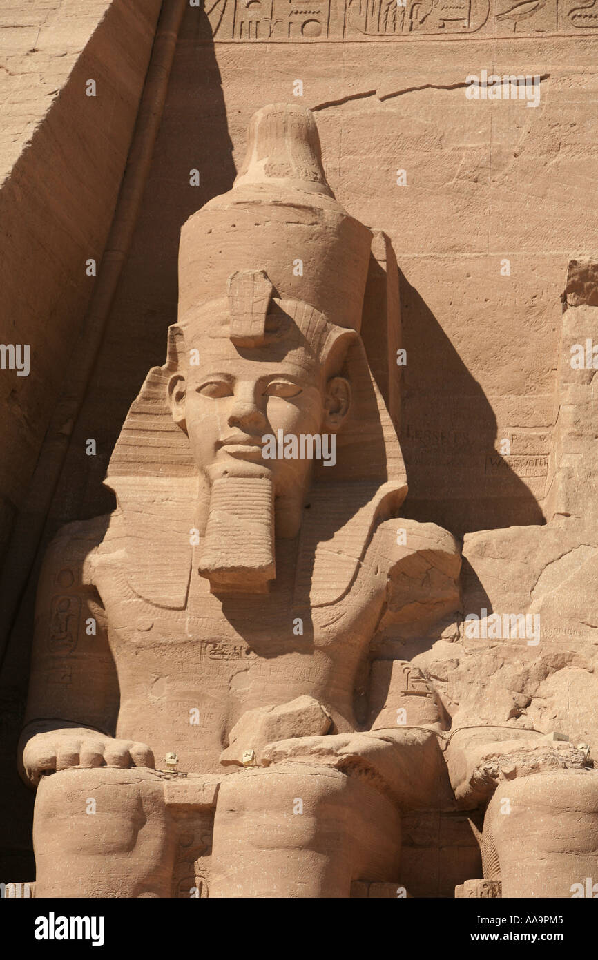 Abu Simbel, due templi, presso il grande e il piccolo tempio di Ramses 11, Egitto Foto Stock