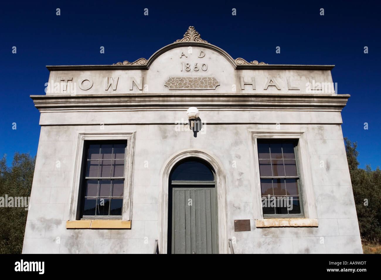 Città australiana / ex circa 1860 Municipio di Chewton ,Victoria Australia. Foto Stock