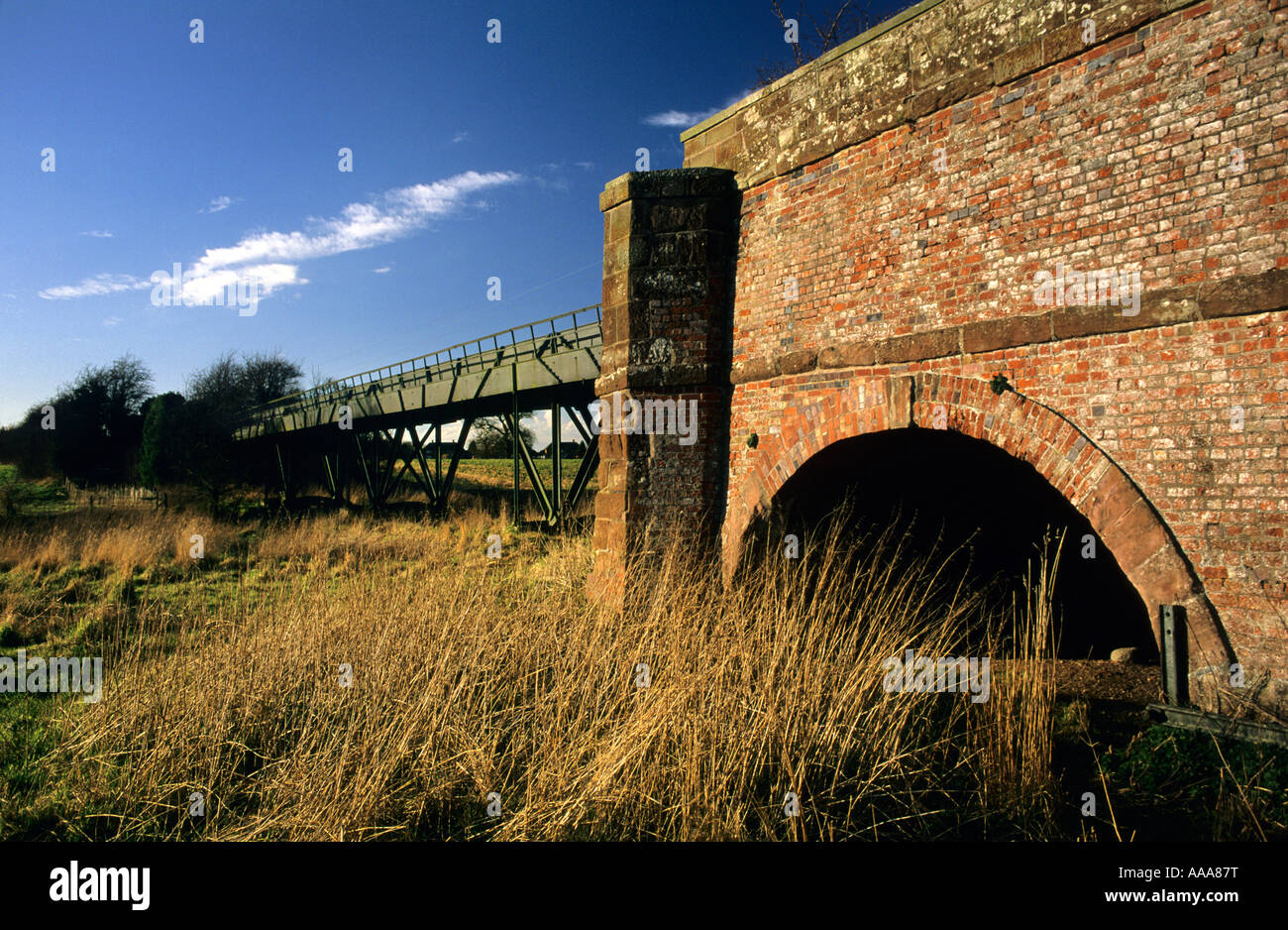Longden su Tern aquaduct, Shropshire, Inghilterra. Foto Stock