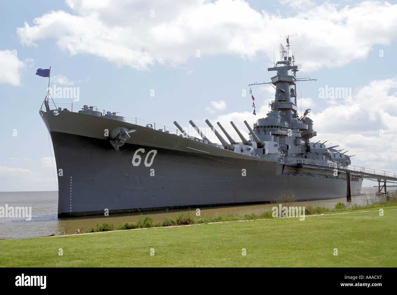 Guerra navale museo include la USS Alabama a Mobile in Alabama al sul Mobile Bay Foto Stock
