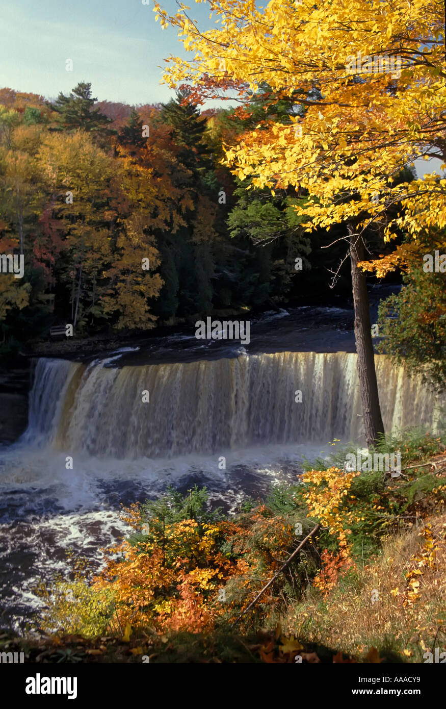 Tahquamenon Cascate del parco statale in Michigan Penisola Superiore Foto Stock