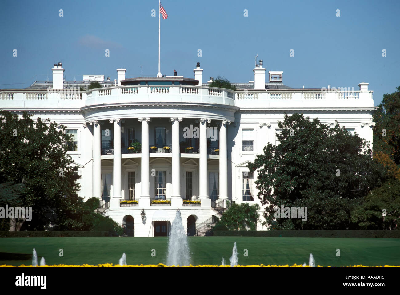 Il Presidential Casa Bianca in 1600 Pennsylvania Avenue a Washington DC D C Distretto di Columbia Foto Stock