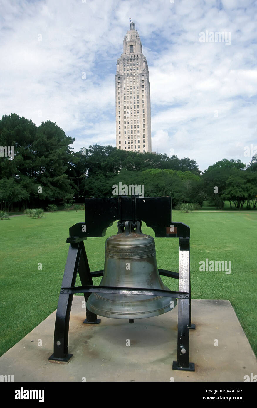 Baton Rouge Louisiana e lo State Capitol Building Foto Stock