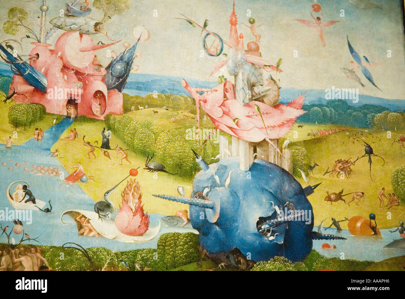 Il Giardino delle Delizie dipinto da Hieronymus Bosch Foto Stock