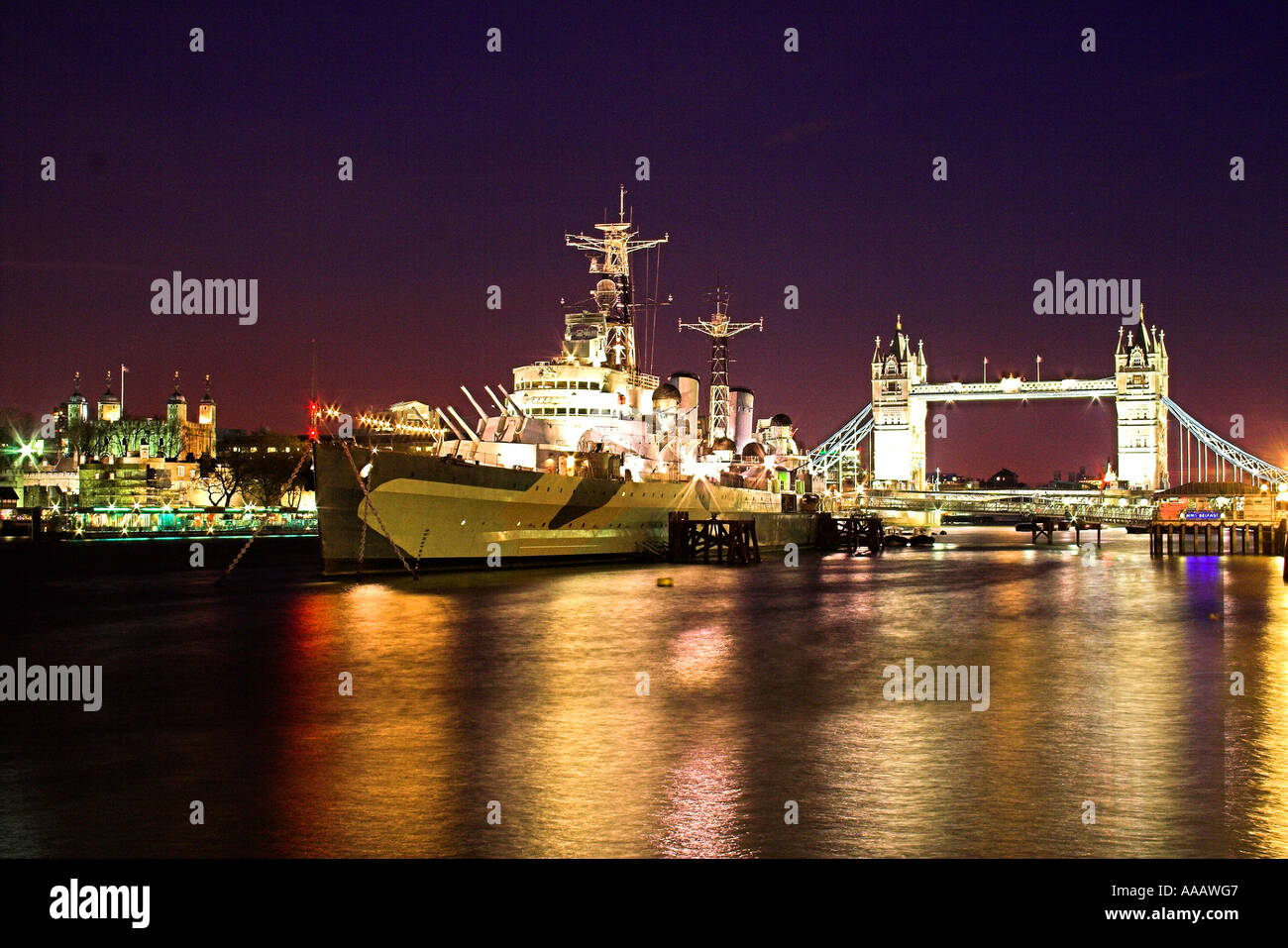 HMS Belfast Foto Stock