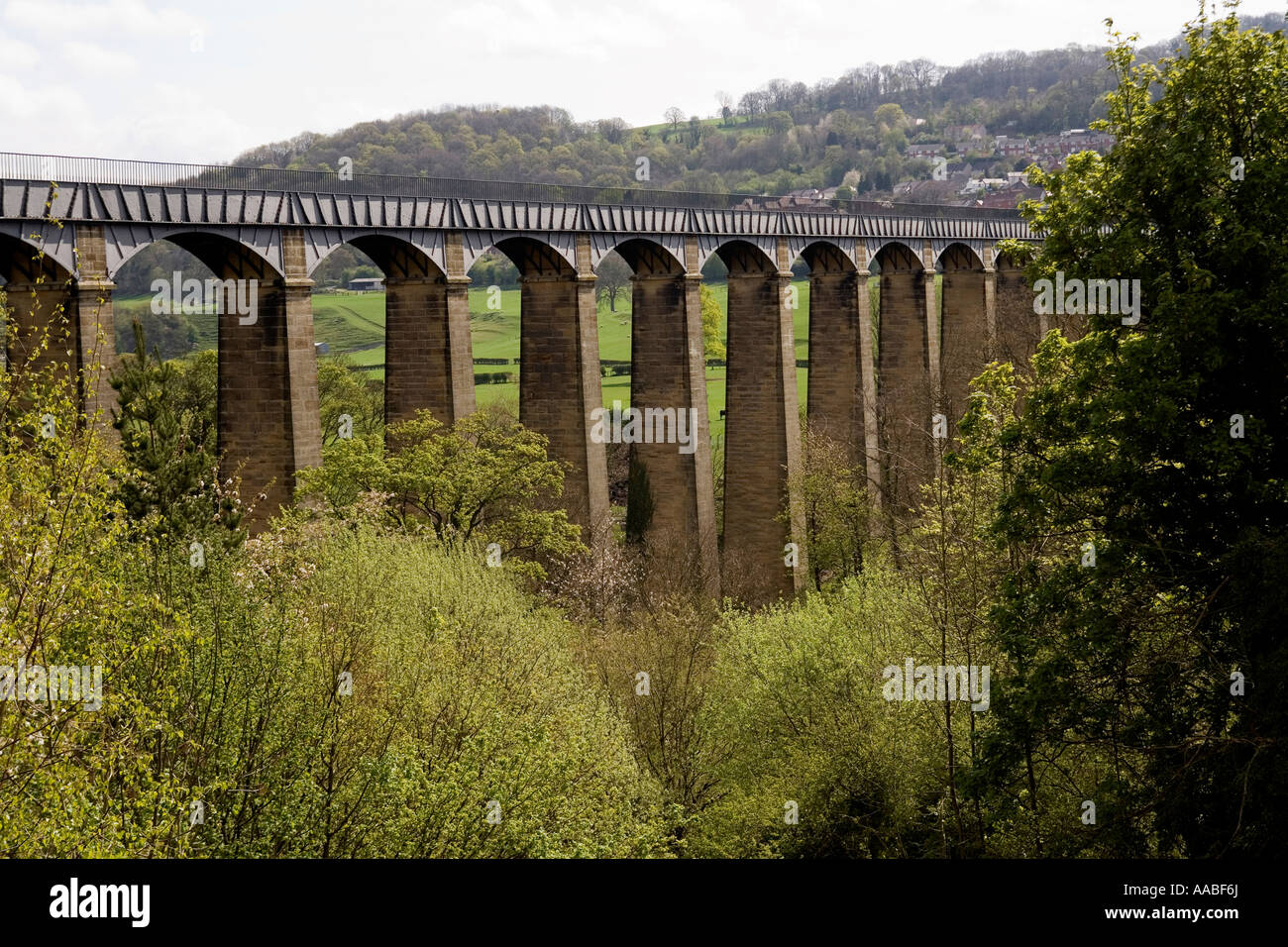 Regno Unito Galles Clwyd Shropshire Union Canal Llangollen ramo Acquedotto Pontcysyllte Foto Stock