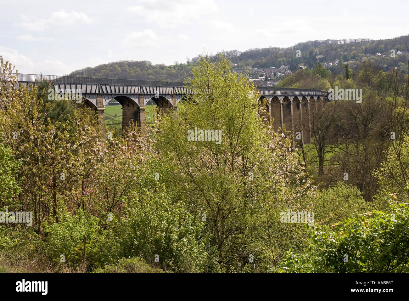Regno Unito Galles Clwyd Shropshire Union Canal Llangollen ramo Acquedotto Pontcysyllte Foto Stock
