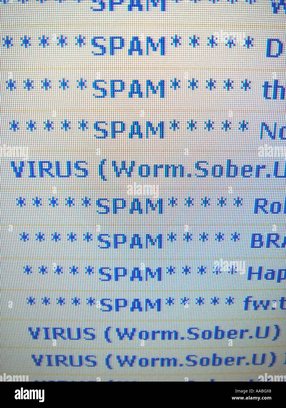 Spam e-mail account Foto Stock