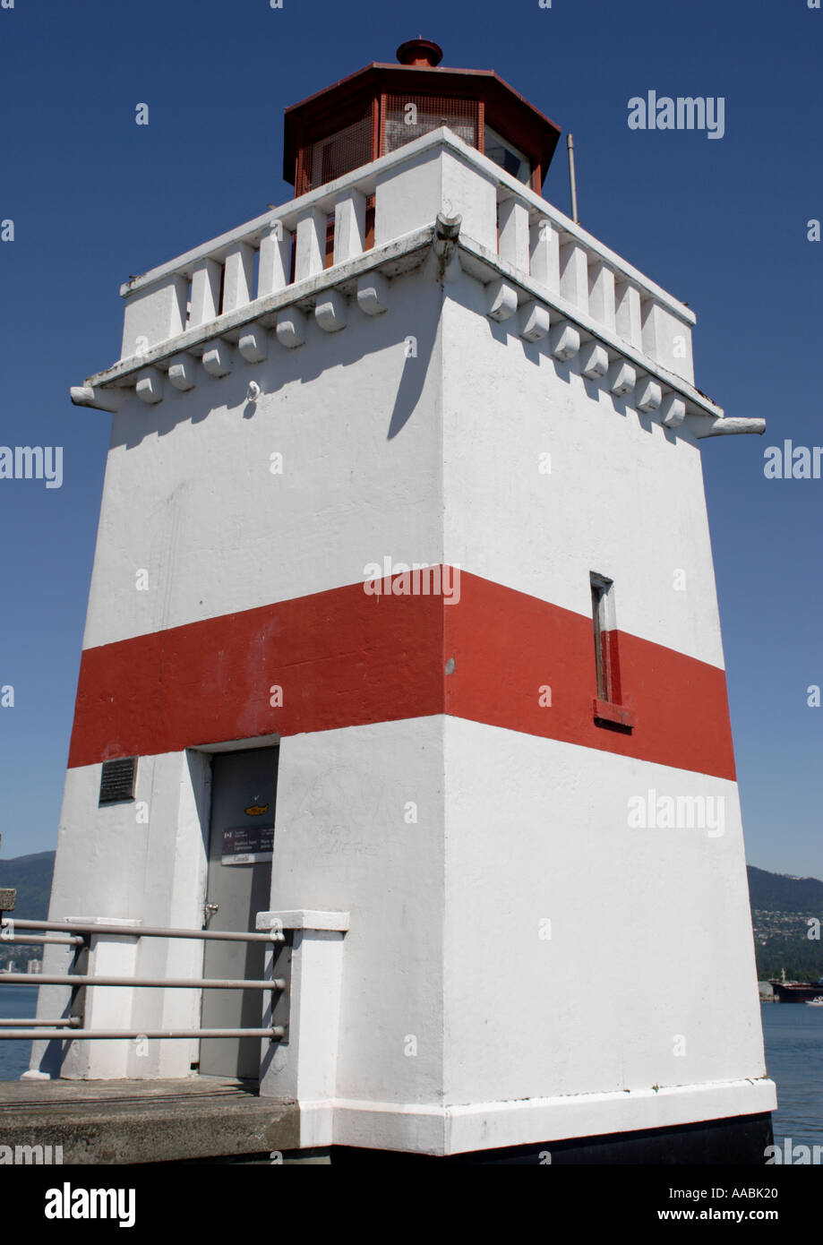 Brockton Point Lighthouse a Stanley Park a Vancouver British Columbia Canada Foto Stock