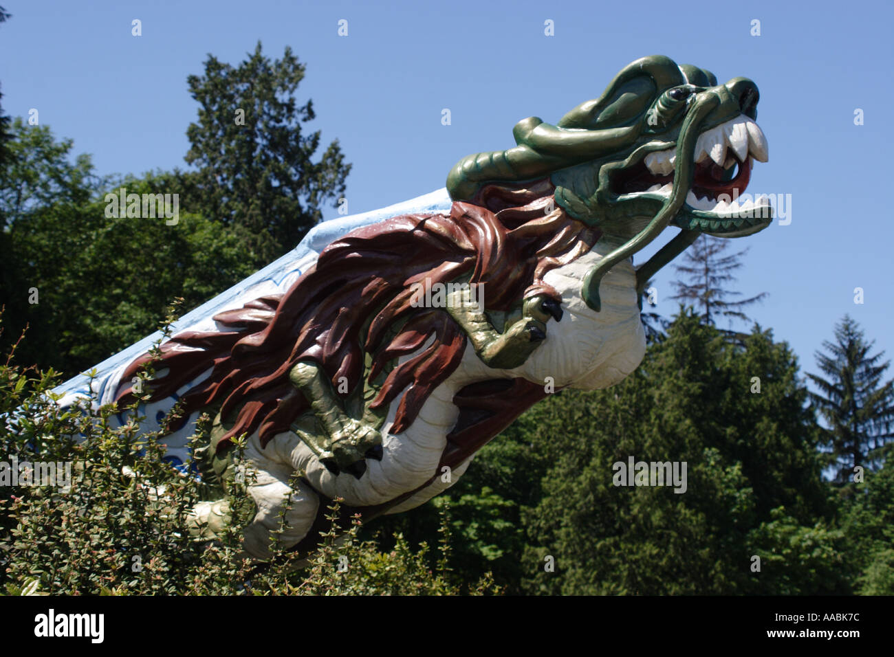 Polena dall imperatrice del Giappone nave in Stanley Park a Vancouver British Columbia Canada Foto Stock