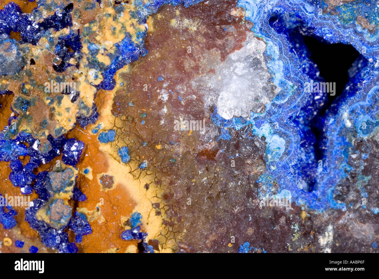 Minerali campione di roccia Alto Ingrandimento Foto Stock