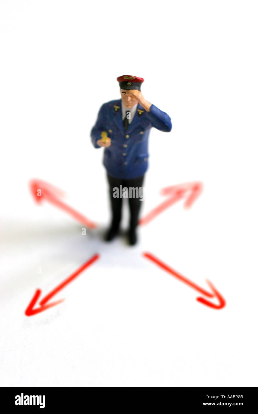 Futuro del simbolo della rotaia Foto Stock