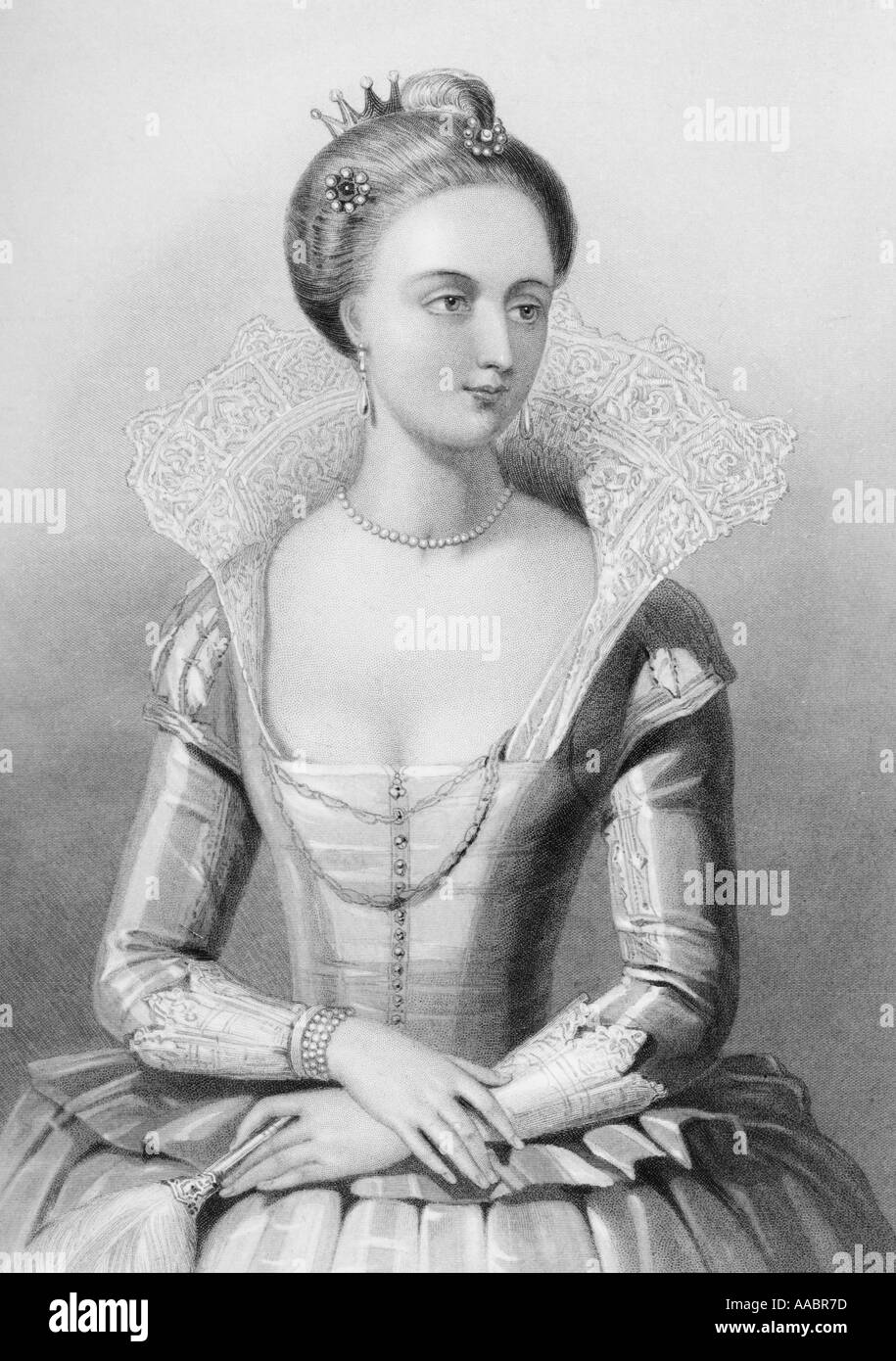 Anna di Danimarca, 1574 - 1619. Regina consorte del Re Giacomo I d'Inghilterra. Foto Stock