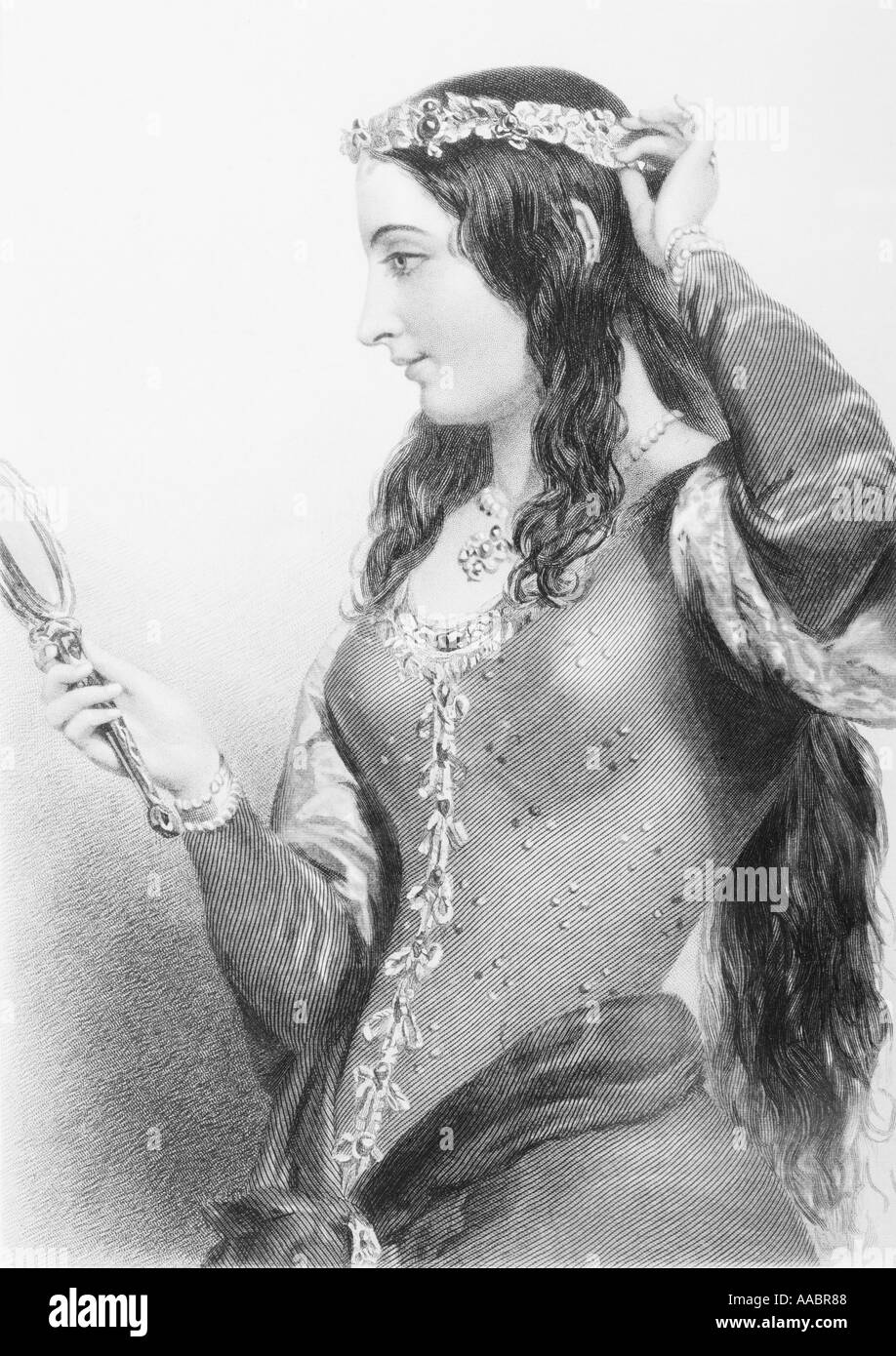 Eleonora di Provenza, c.1223 - 1291. Regina di Enrico III di Inghilterra Foto Stock